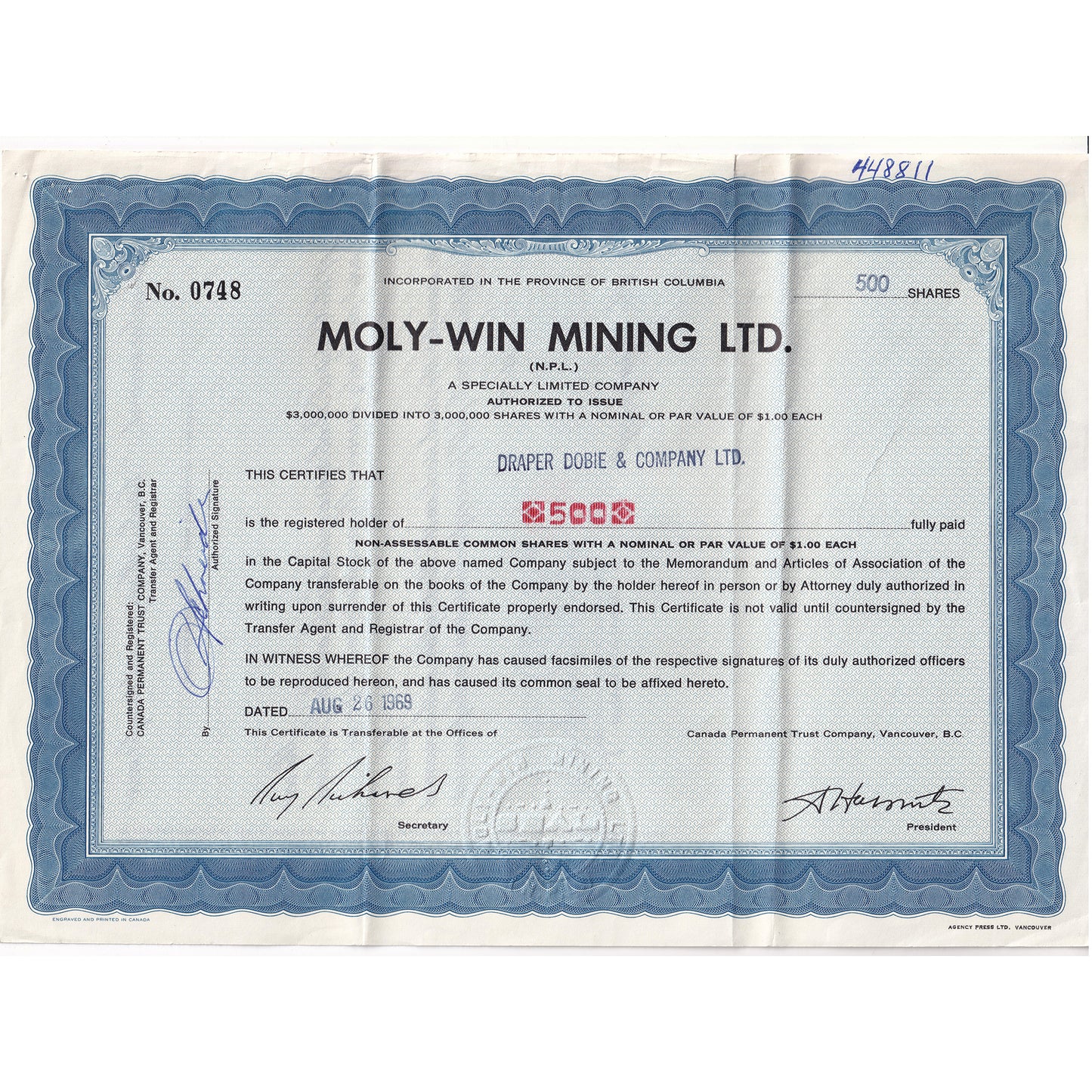 Lot of 10x Vintage Stock Certificates, Mostly All Different, 10pcs