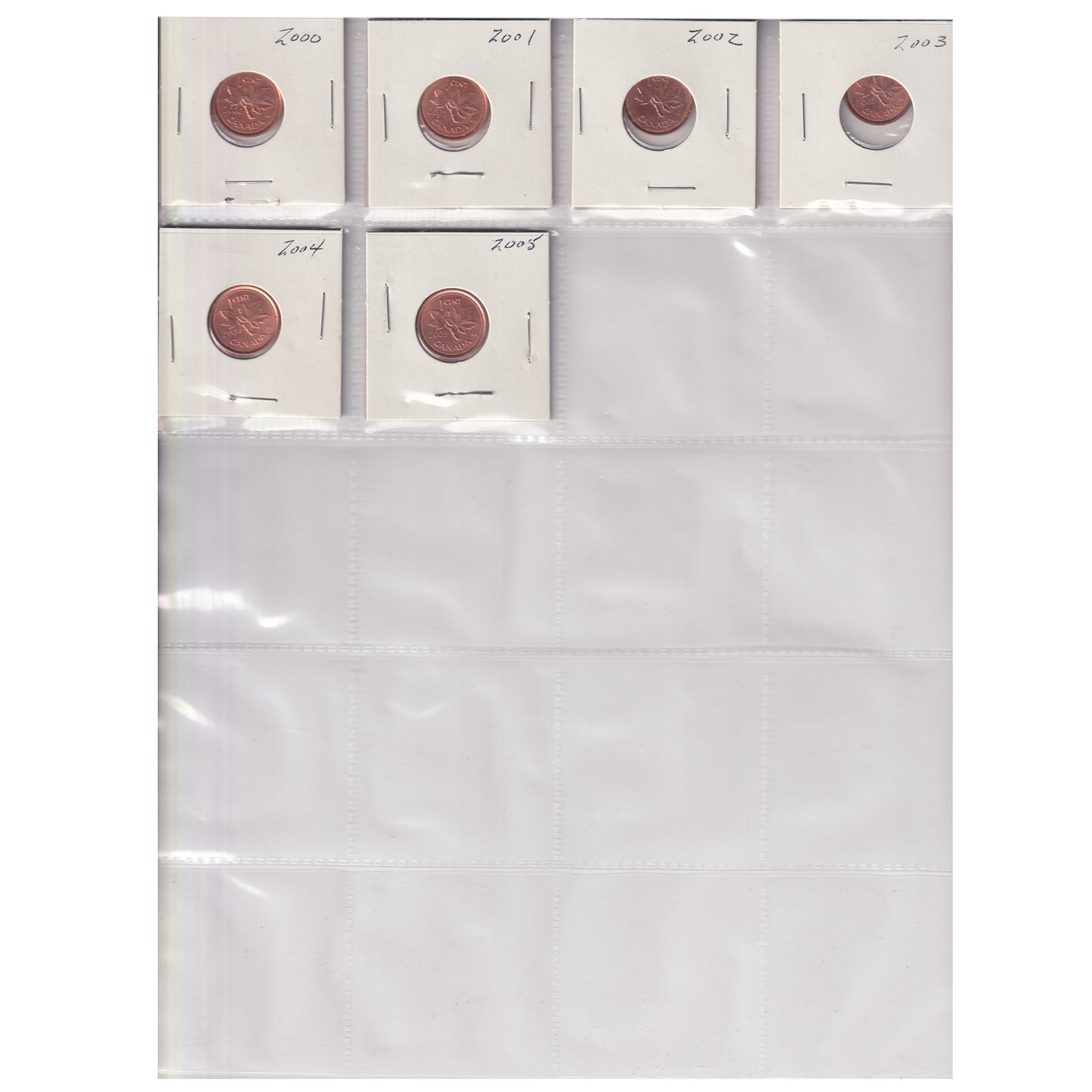 Estate Lot of 187x 1894-2012 Canada 1-cent & 5-cents in Canada Coin Album