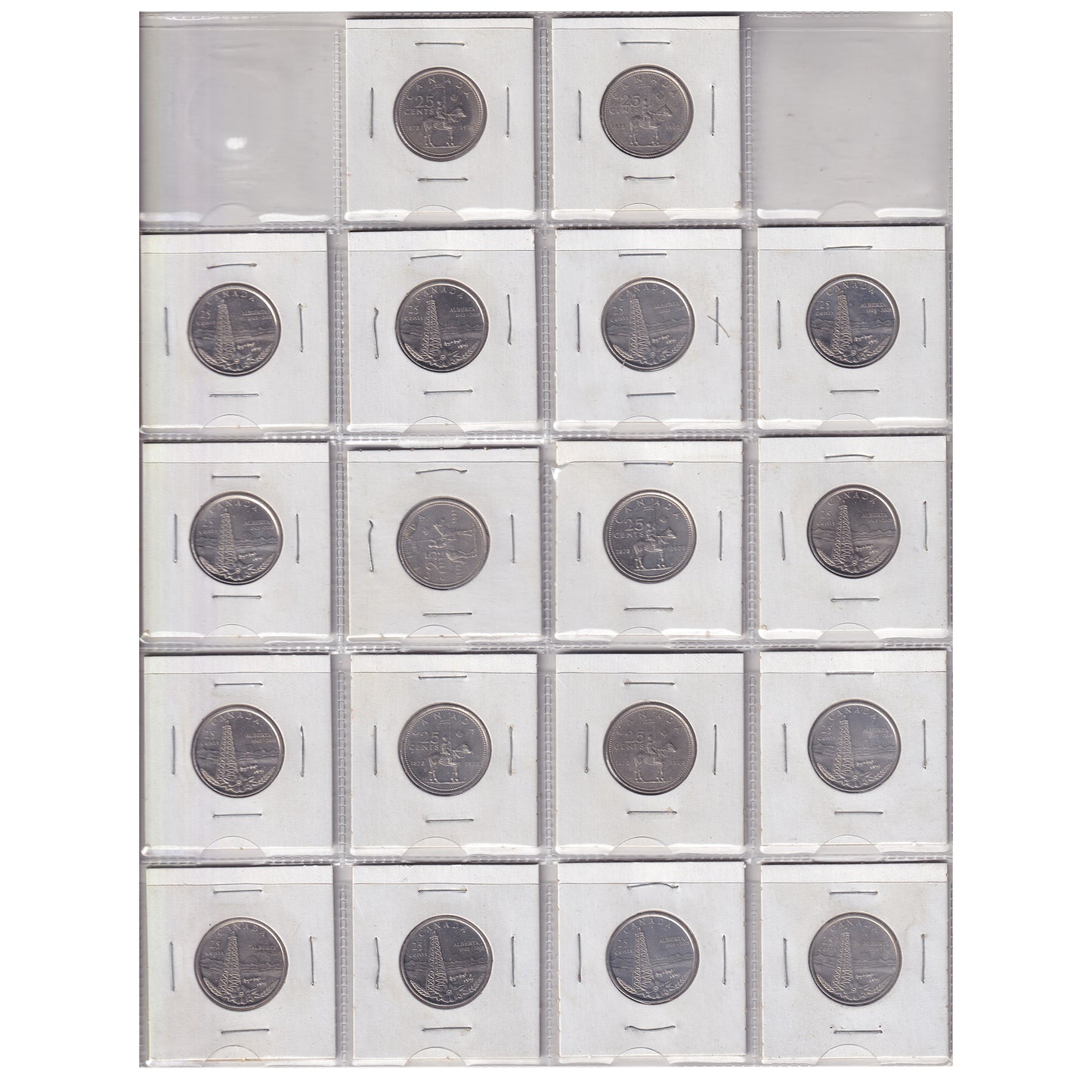 Estate Lot of 201x 1969-2023 Canada 25-cents in Black Binder, Many Special Editions!