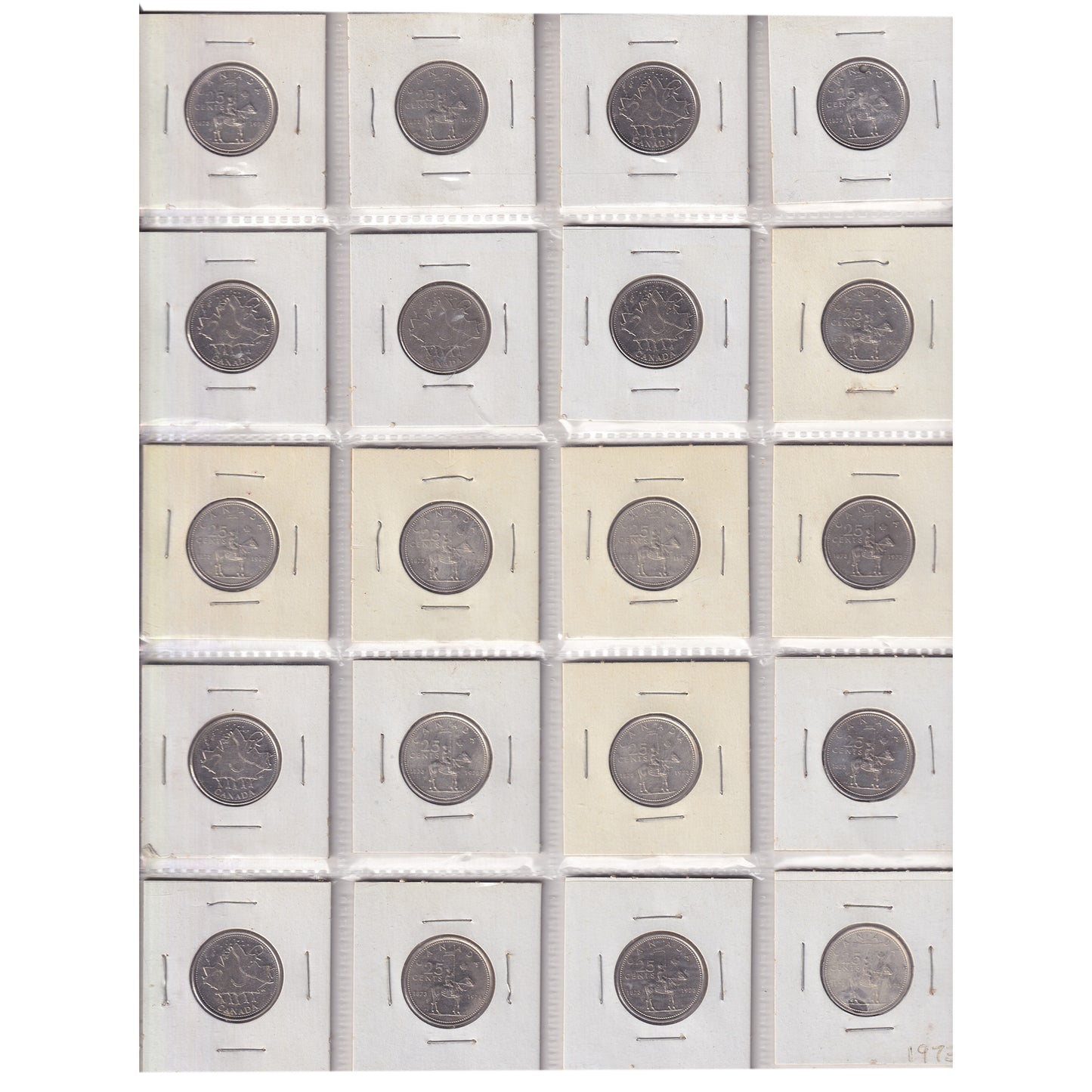 Estate Lot of 201x 1969-2023 Canada 25-cents in Black Binder, Many Special Editions!