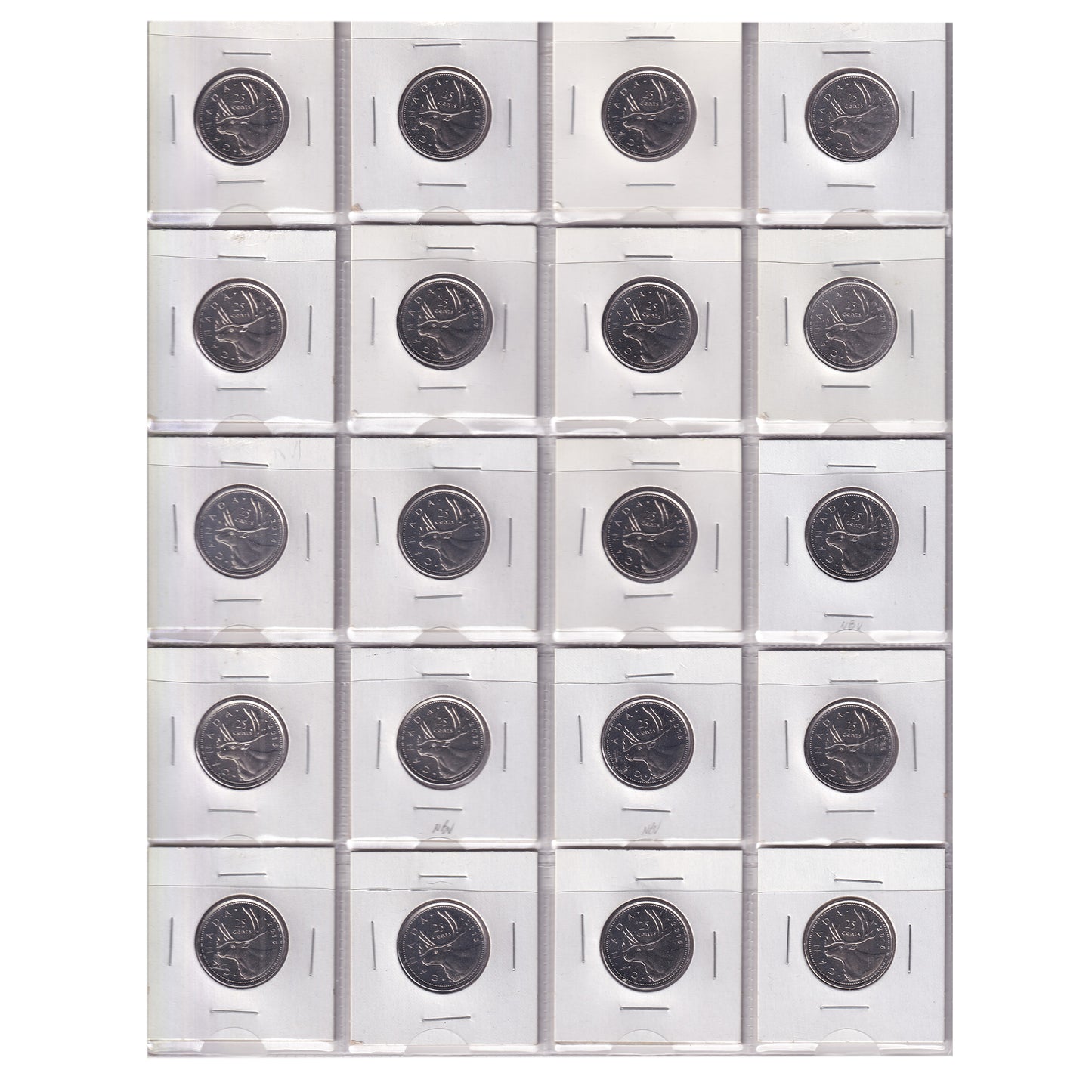 Estate Lot of 201x 1969-2023 Canada 25-cents in Black Binder, Many Special Editions!