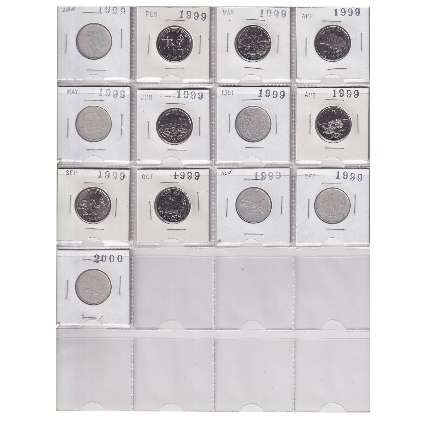 Estate Lot of 201x 1969-2023 Canada 25-cents in Black Binder, Many Special Editions!