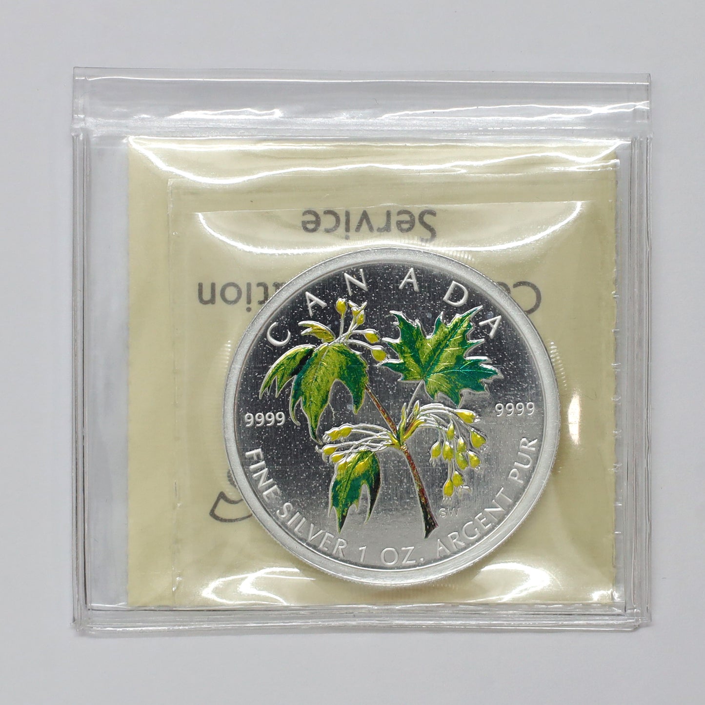 2003 Canada $5 Coloured Silver Maple Leaf: Summer ICCS Certified MS66 (No Tax)