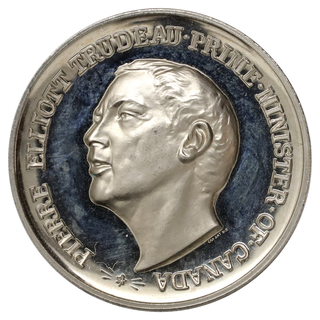 1969 Pierre Elliott Trudeau "Building a Just Society" Silver-Toned Medallion