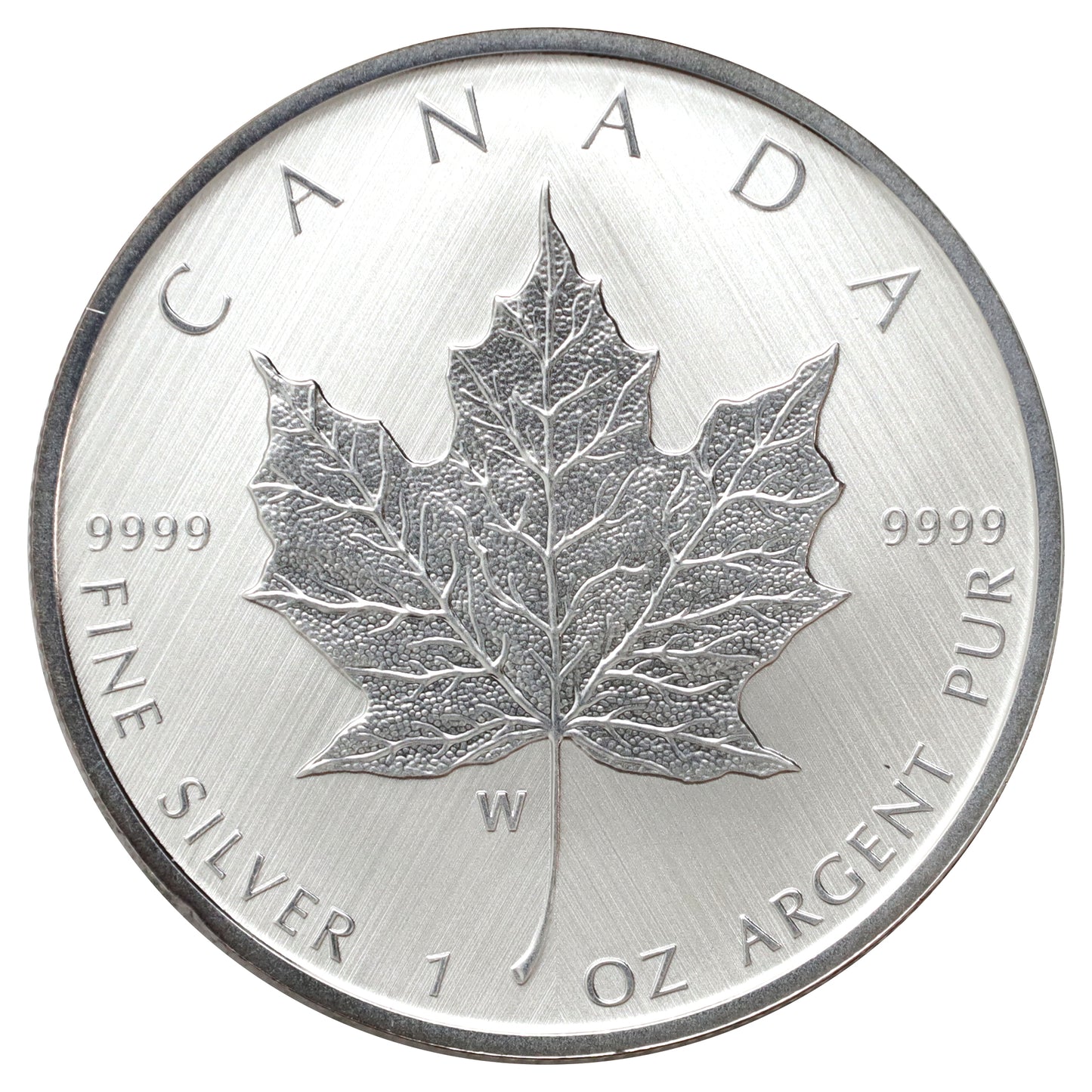 2021 Canada $5 Silver Maple leaf with W Mint Mark (No Tax) Coin Only