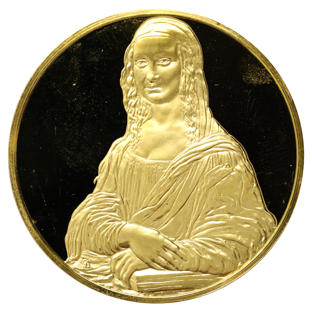 c.1975 Franklin Mint Renaissance Treasures: Mona Lisa GP Sterling Silver Medal (issues)