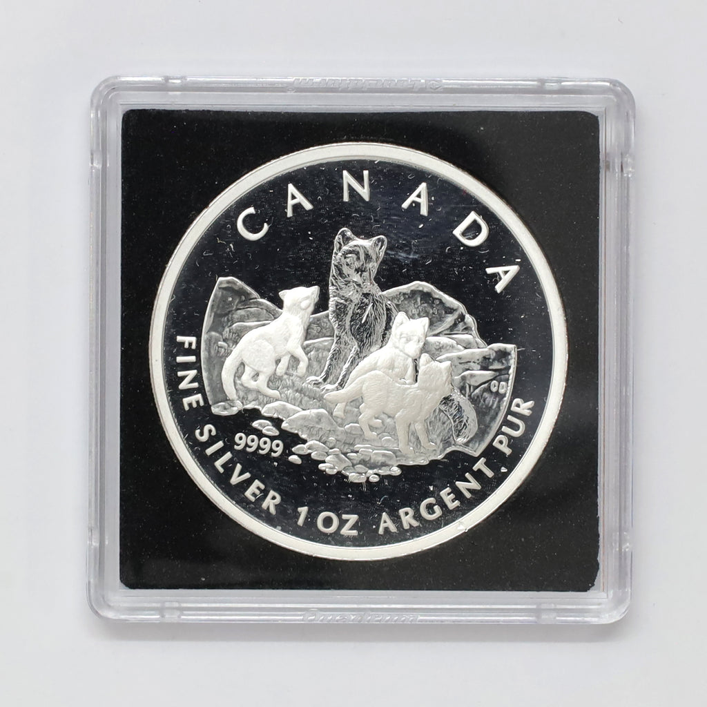 2004 Canada $5 Arctic Fox 1 oz. Fine Silver (from Fractional Set) (No Tax) Scr. Cap.