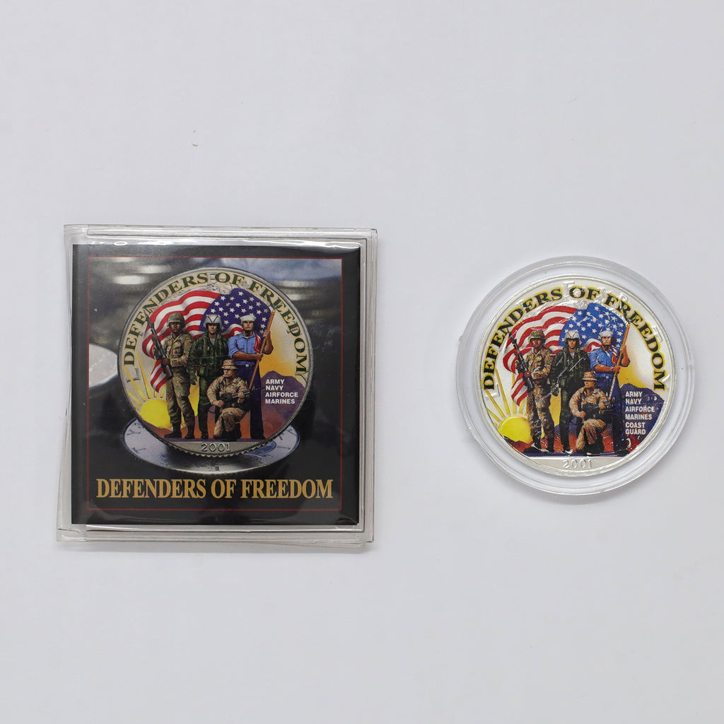 2001 USA "Defenders of Freedom" 9/11 Colourized 1 oz. Silver Eagle (No Tax) issues