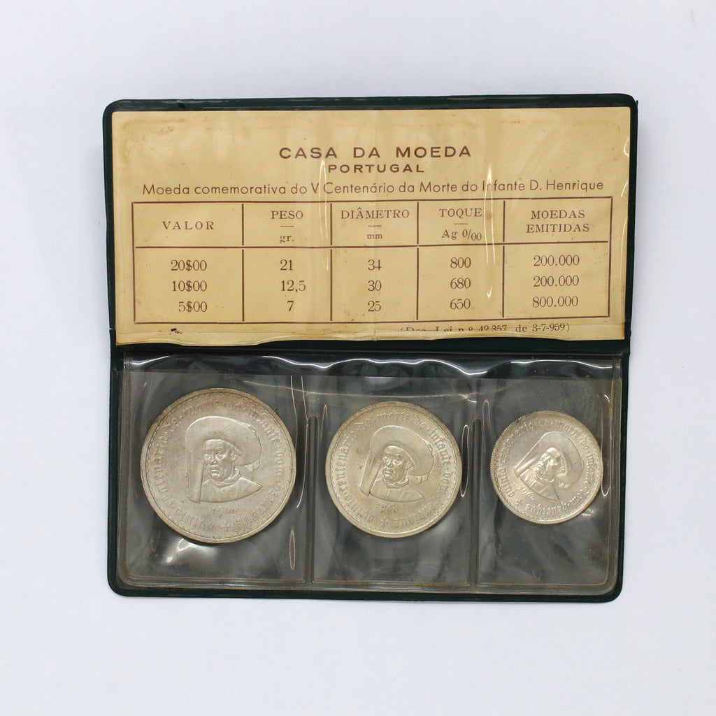 Portugal 1960 500th Anniversary of Prince Henry the Navigator 3-Coin Set (issues)