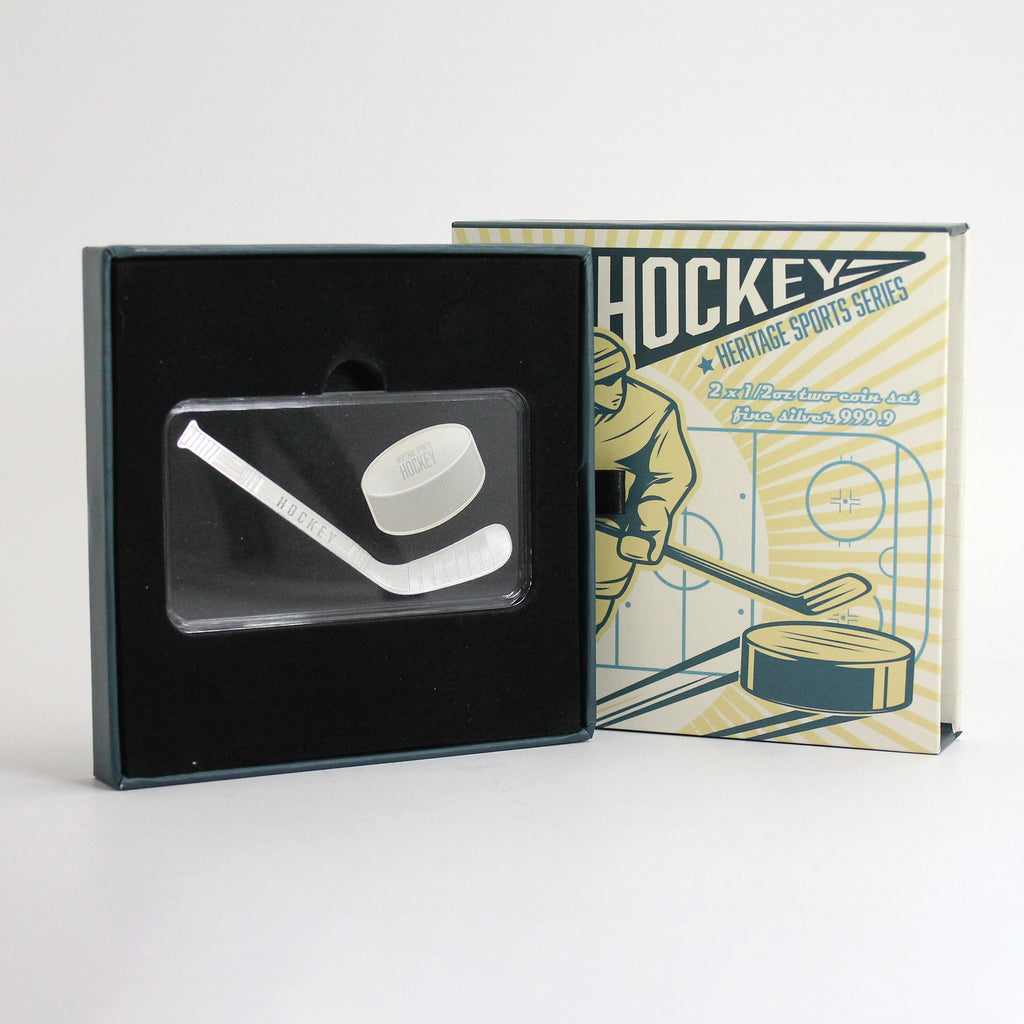Heritage Sports Series: Ice Hockey 2-Coin .999 Fine Silver Set (No Tax)