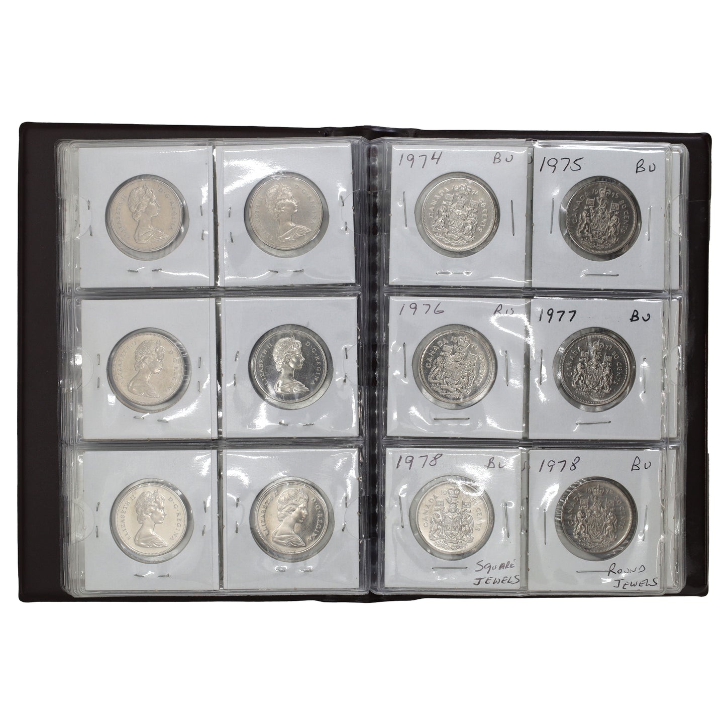Estate Lot of 47x 1968-2012 Canada Nickel Dollars, BU to SP, in Unisafe Pocket Album