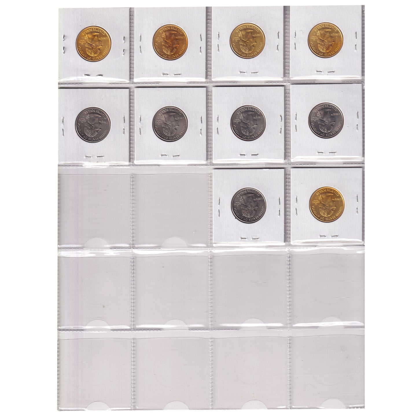 Lot of 10x 2003 USA Gold Plated & Colourized State Quarters, 10pcs