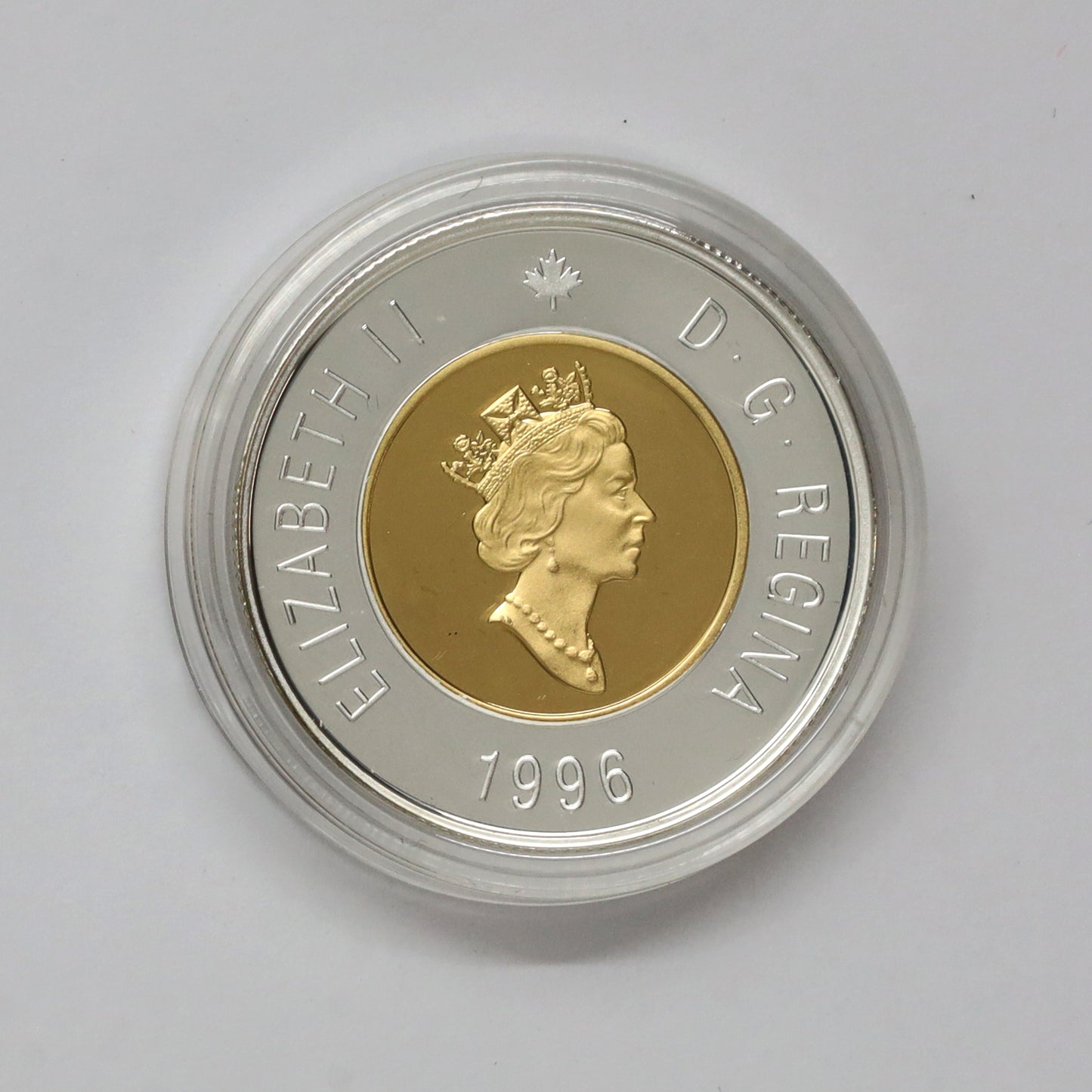1996 Canada Piedfort Two Dollar Proof Sterling Silver Coin in Case (light wear)