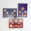 Lot of 3x Vintage Great Britain Multi-Coin Sets in Presentation Cases, 3pcs (issues)