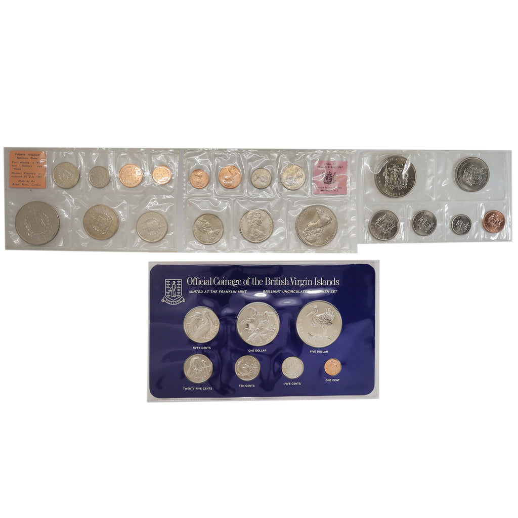 Lot of 4x 1967-1979 World Multi-Coin Specimen Sets, 4pcs (issues)