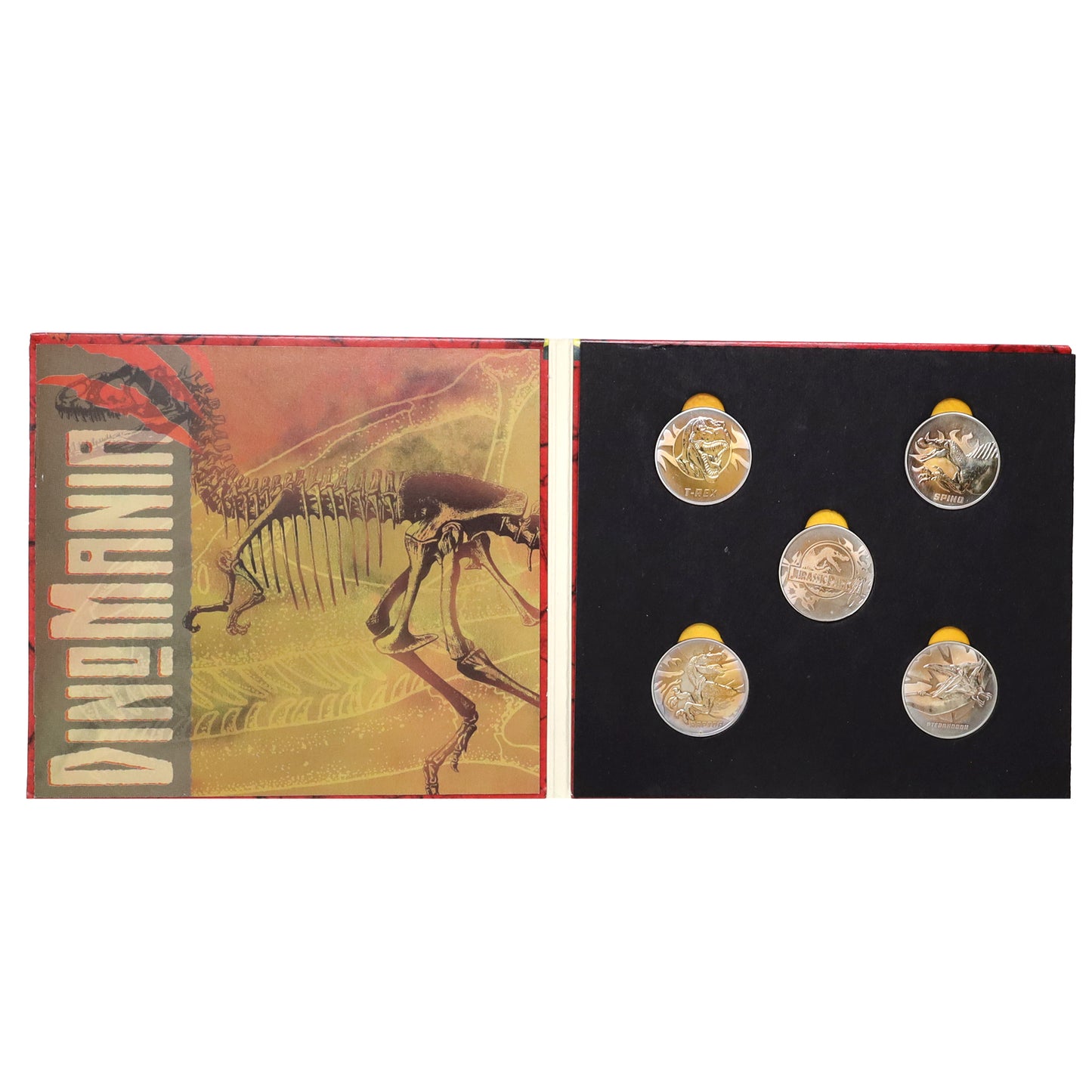 ReelCoinz Jurassic Park III 5-Medallion & Booklet Set from RCM (no stickers, issues)