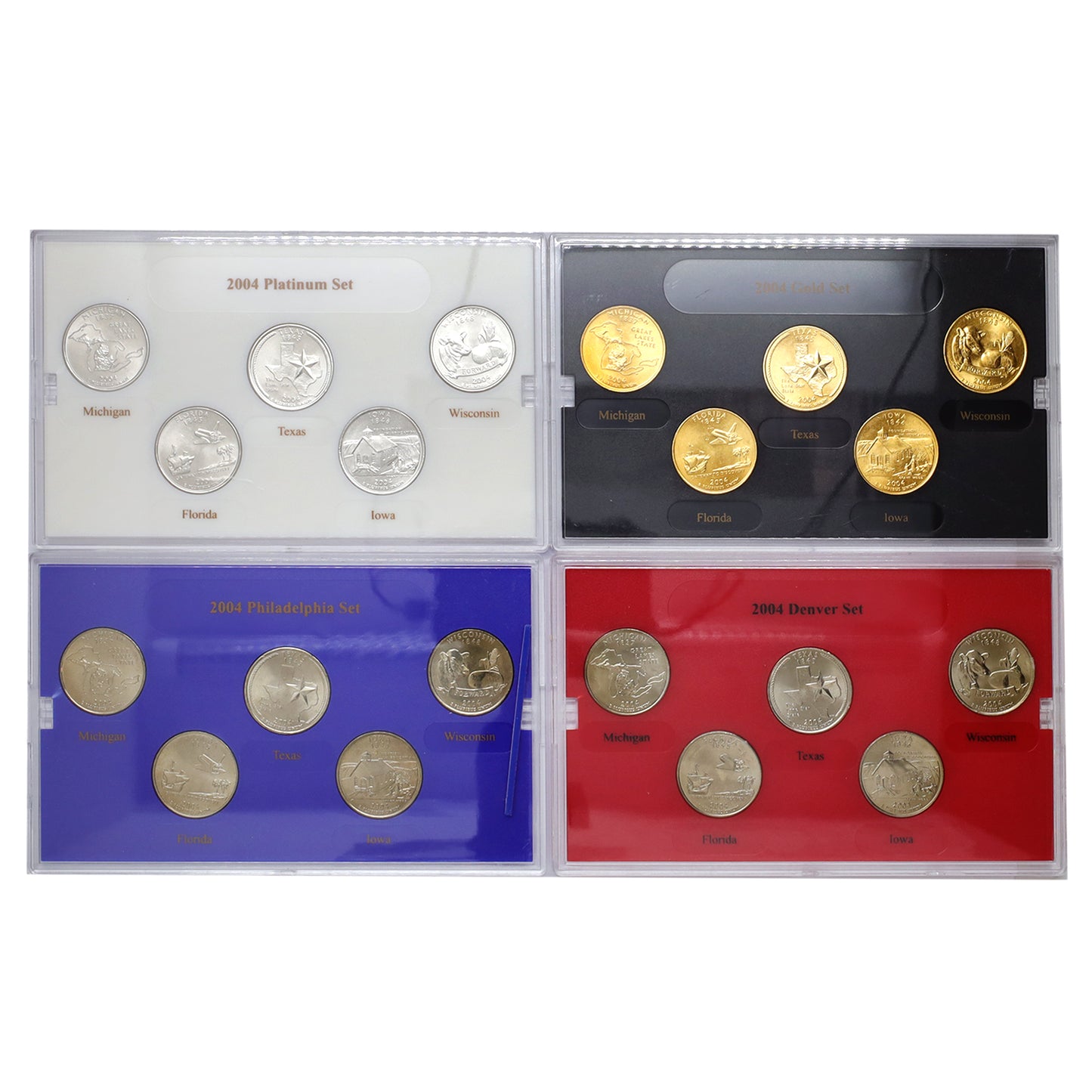 Set of 4x 2006 USA 50 State Quarters Mint Sets, 4pcs (issues)