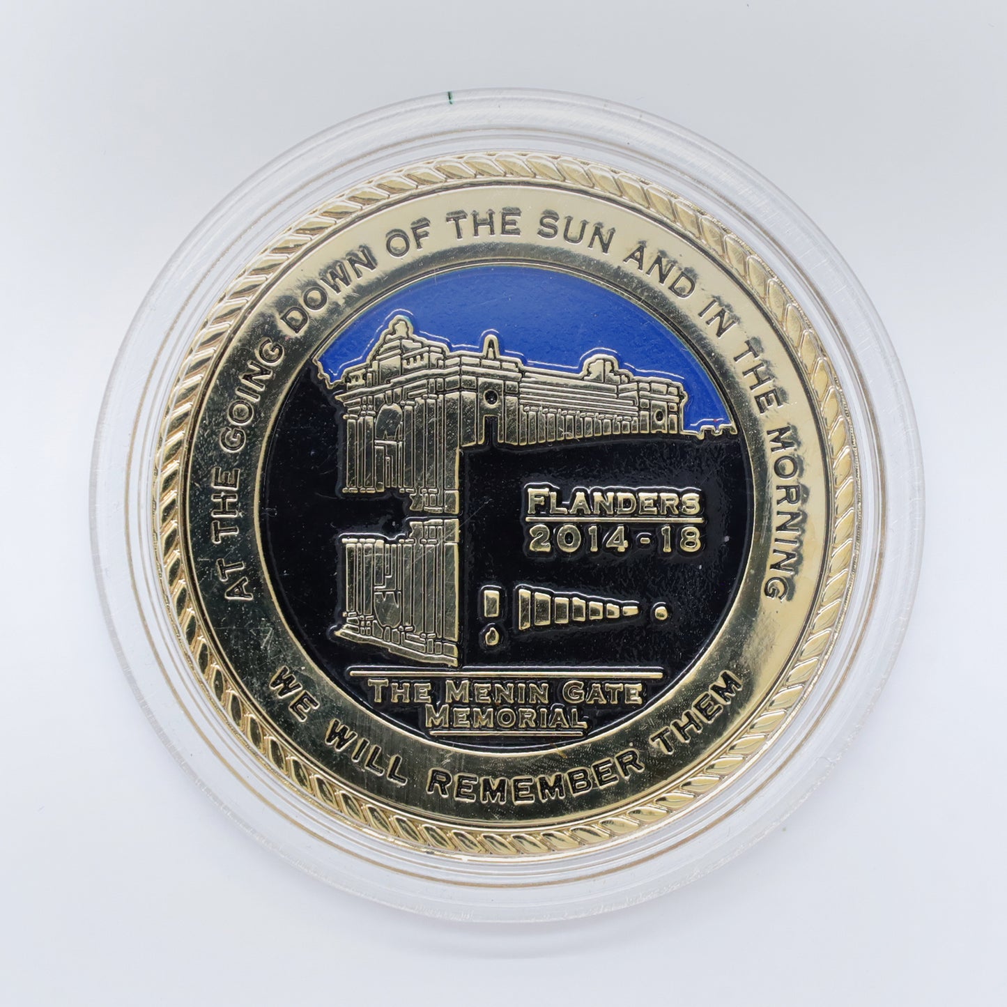 2014-2018 Great War Centenary Bimetallic Enamelled Menin Gate Memorial Medallion