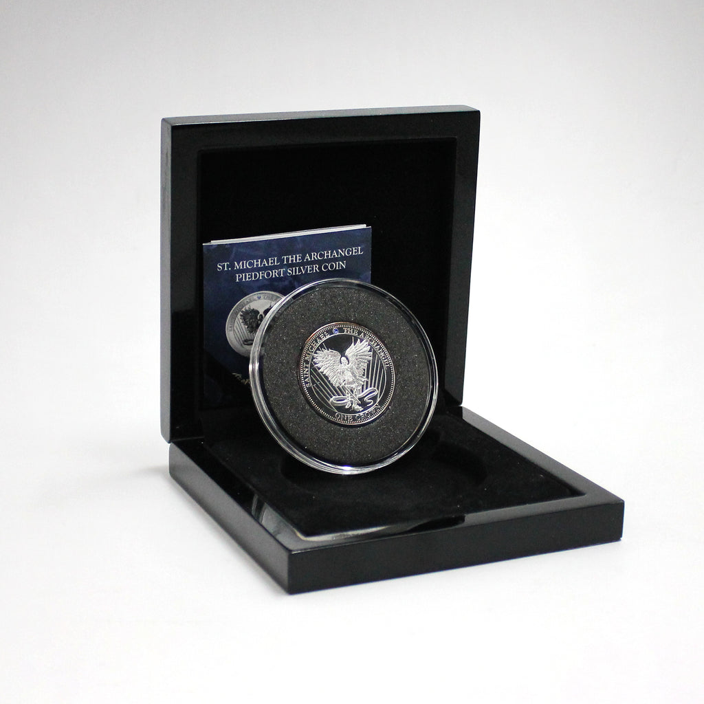 2015 Tristan da Cunha St. Michael the Archangel Piedfort Sterling Silver Coin (issues)