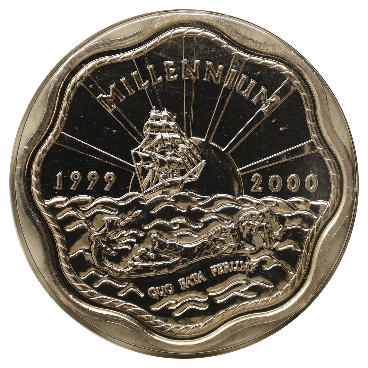 Bermuda 1999 Celebrating the Dawn of the New Millennium BU Dollar in Folder (light wear)