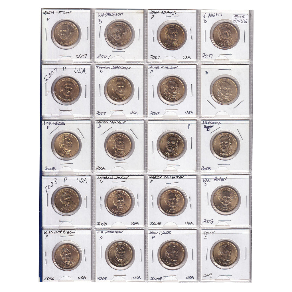 Group Lot of 64x USA Presidential Dollars, 64pcs