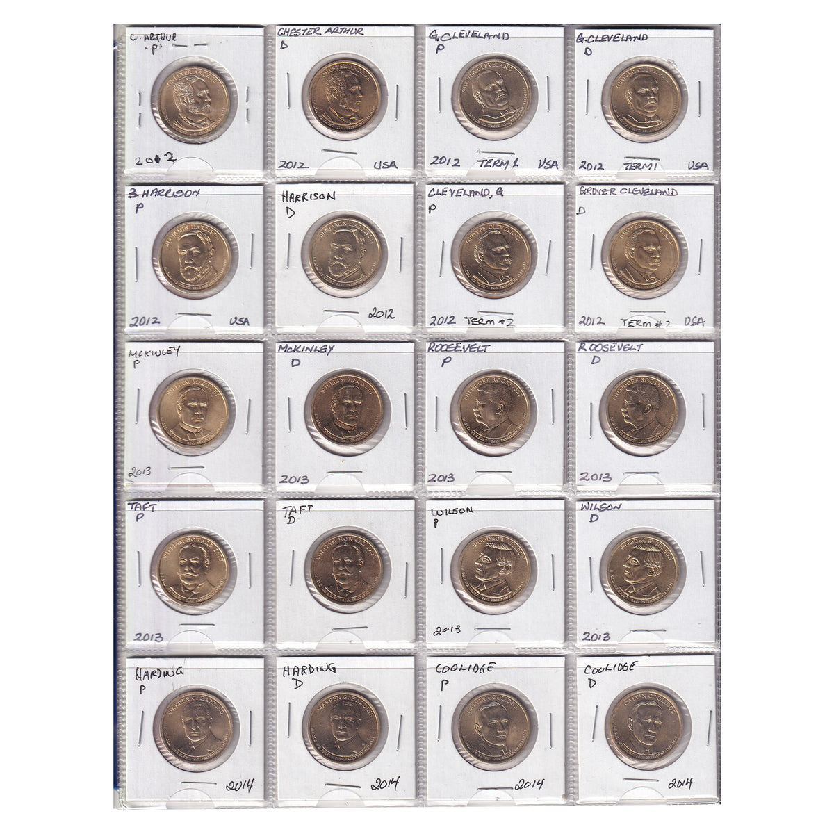 Group Lot of 64x USA Presidential Dollars, 64pcs