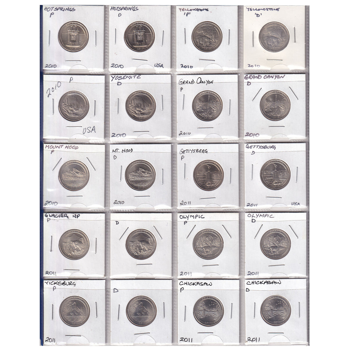 Estate Lot of 276x USA Quarters, Statehood, Territories & National Parks, in Pink Binder