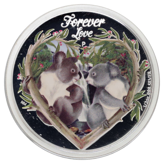 Tuvalu 2012 Forever Love 1/2 oz. .999 Silver Proof Coin (No Tax) light wear