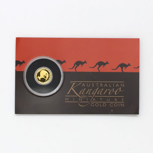 Australia 2021 Kangaroo 0.016 oz. .9999 Fine Gold in Card (No Tax)