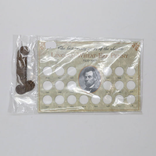 USA Last 20 Years of the Obsolete Lincoln Wheat-Ear Penny 1939-1958 Novelty Coin Set