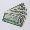 Lot of 5x Sequential 1954 Canada $1 Beattie-Rasminsky, P/P, 5pcs