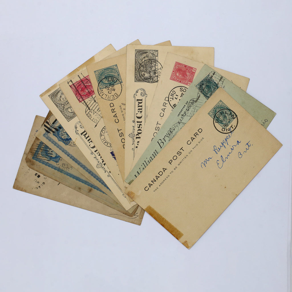 Lot of 10x Antique Merchant Postcards, Late 1800s, Mixed Lot, 10pcs