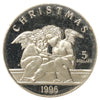 Pair of Marshall Islands 1995-1996 $5 Heavenly Angels Christmas Coins (light wear), 2pcs