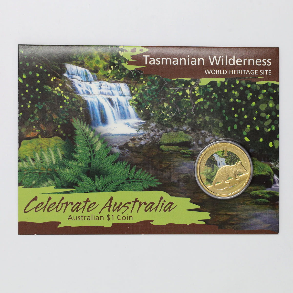 Australia 2010 $1 Celebrate Australia Tasmanian Wilderness Coloured Coin