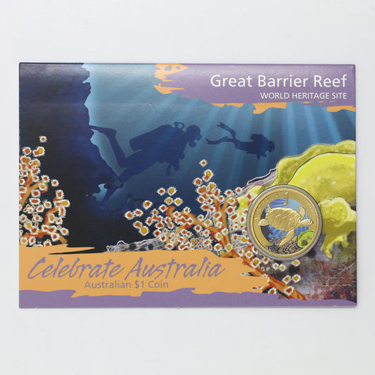 Australia 2010 $1 Celebrate Australia Great Barrier Reef Coloured Coin