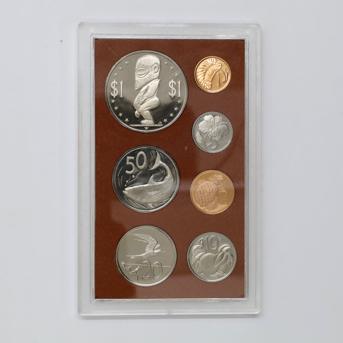 Cook Islands 1973 7-Coin Proof Mint Set (some wear)