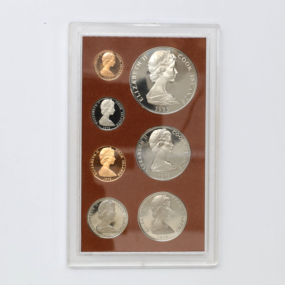 Cook Islands 1973 7-Coin Proof Mint Set (some wear)
