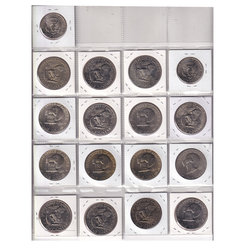 Group Lot of 33x 1970-2000 USA Dollars & Half Dollars, 33pcs