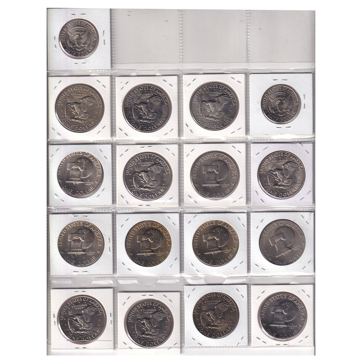 Group Lot of 33x 1970-2000 USA Dollars & Half Dollars, 33pcs