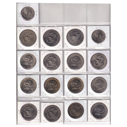 Group Lot of 33x 1970-2000 USA Dollars & Half Dollars, 33pcs