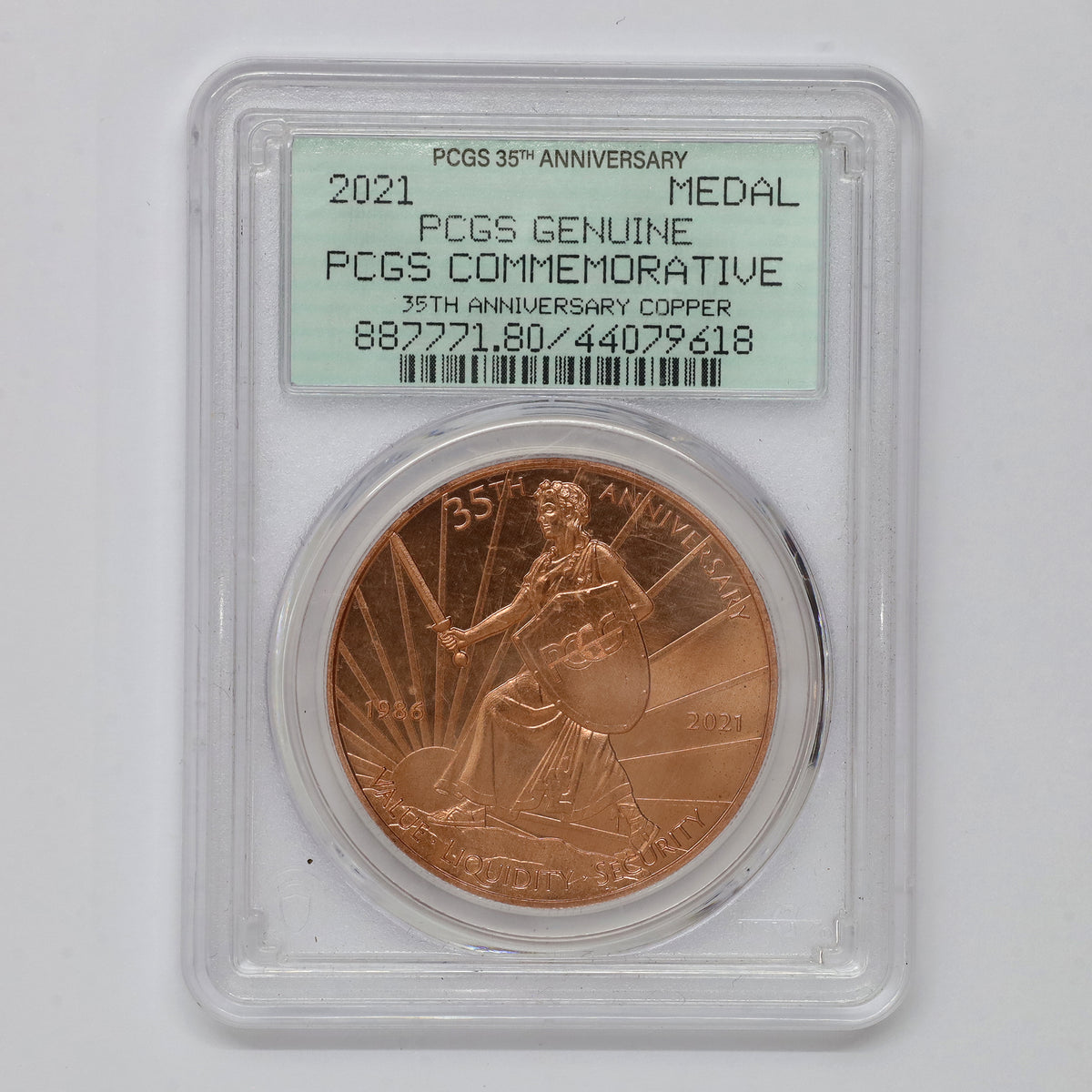 2021 PCGS 35th Anniversary Copper Medal