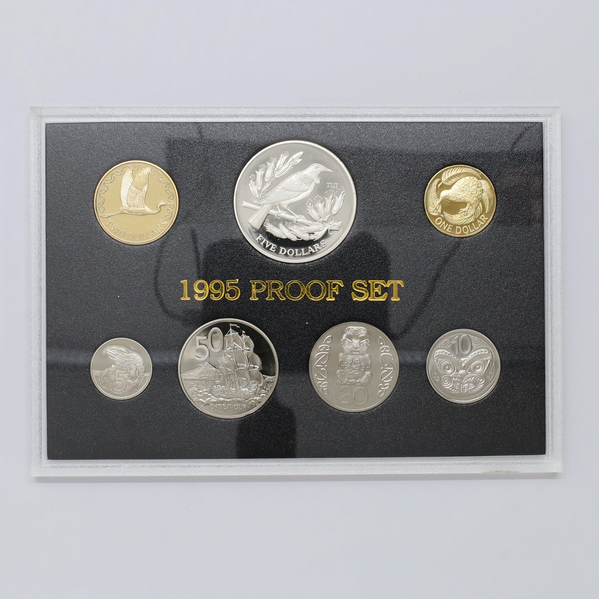 New Zealand 1995 Tui 7-Coin Proof Set (minor wear)