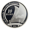 France 2016 10 Euro Grands Navires Francais Belem .900 Silver Coin (light wear)