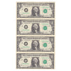 1985 USA $1 Uncut Sheet of 4 Notes in Folder (light wear)