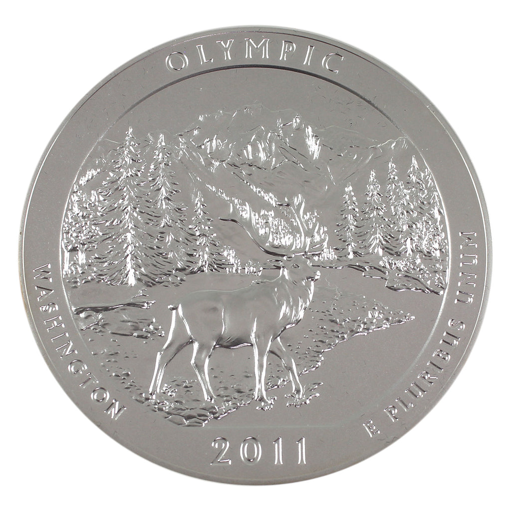 2011 P USA Olympic Park, AZ, 25ct 5oz Fine Silver Coin in Box (No Tax)