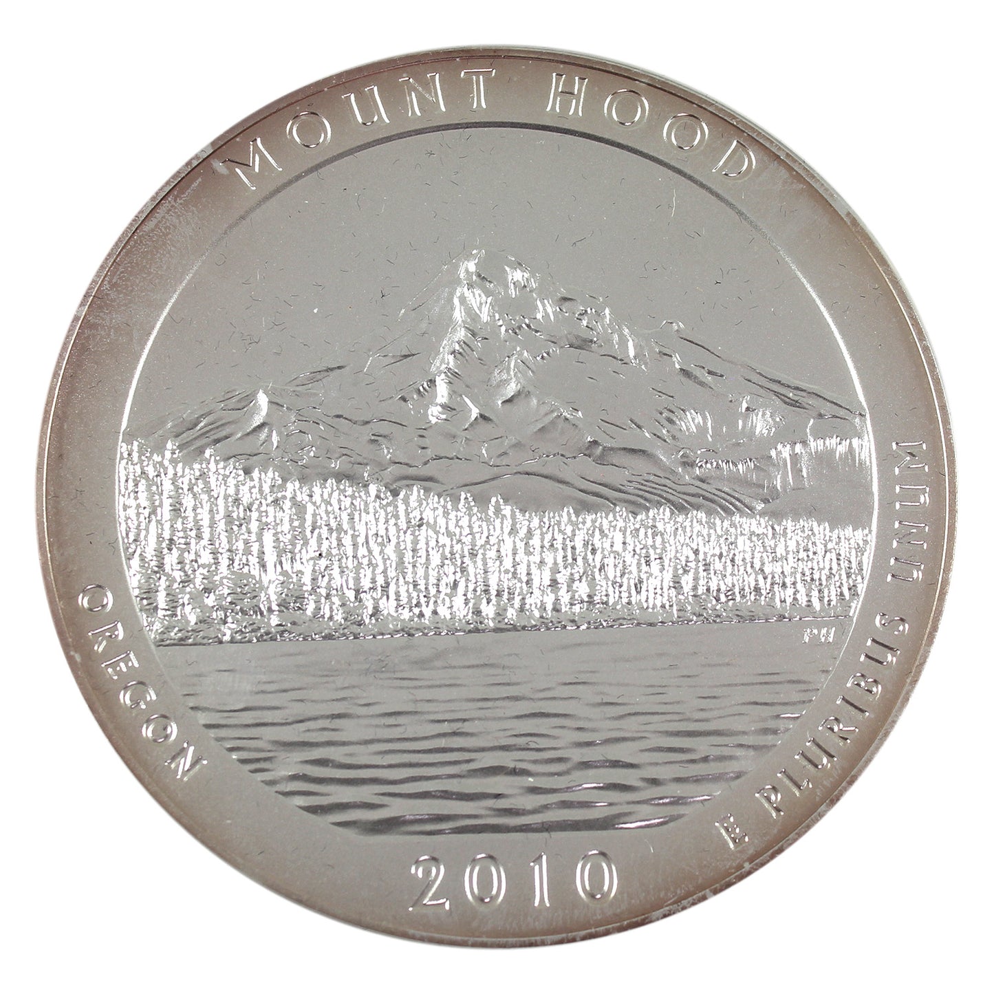2010 P USA Mt. Hood, OR, 25ct 5oz Fine Silver Coin in Box (No Tax)