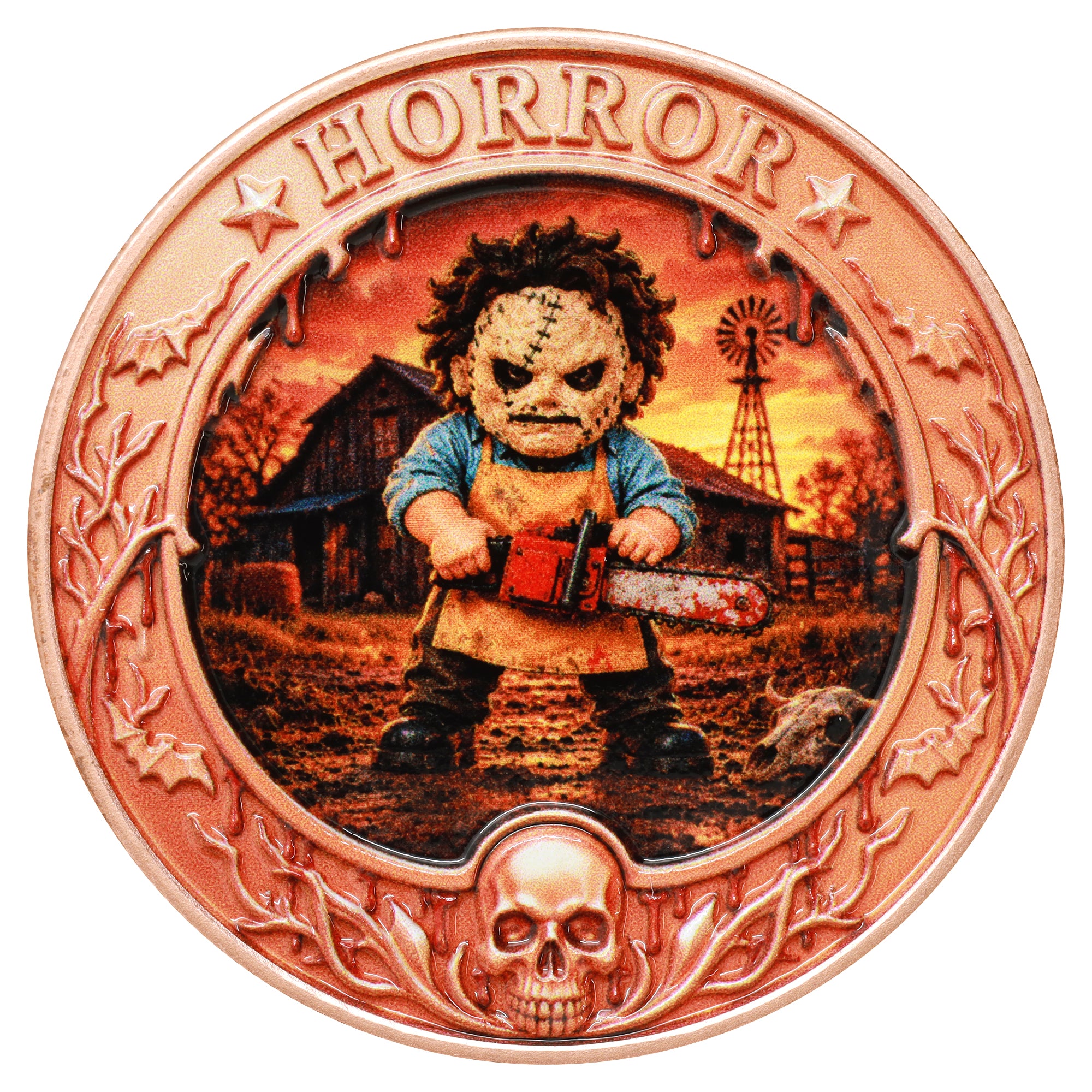 Horror Movie Villains- Leatherface 1oz. .999 Fine Copper Round ...
