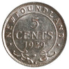 1929 Newfoundland 5-cents ICCS Certified AU55