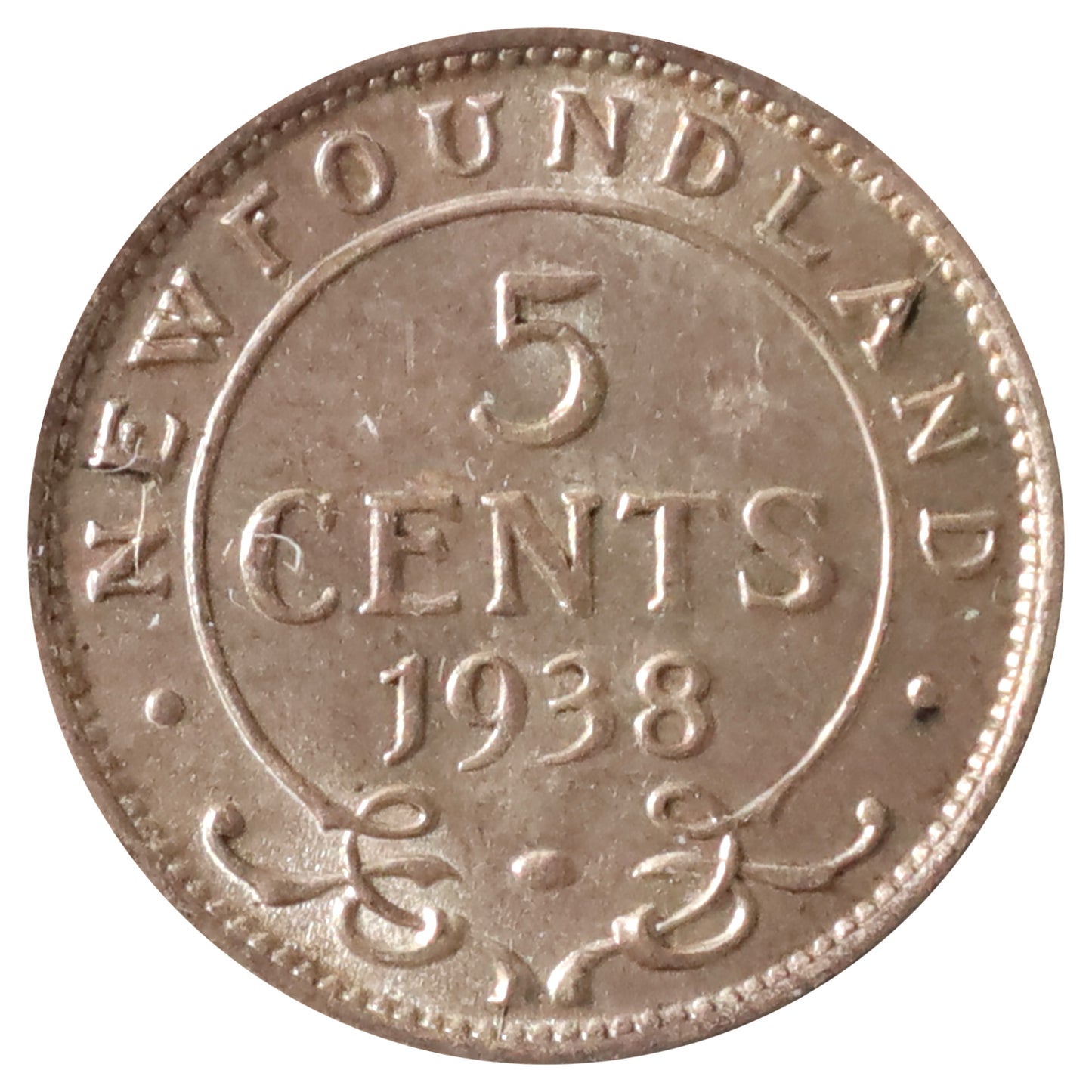 1938 Newfoundland 5-cents ICCS Certified MS63 (XHX 977)