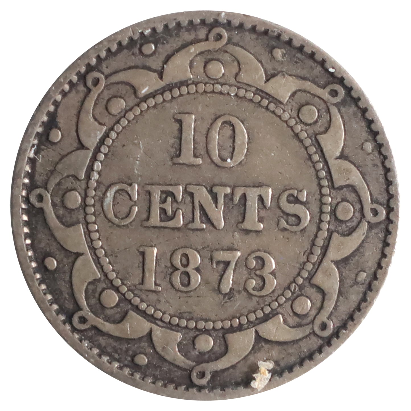 1873 Obv. 2 Newfoundland 10-cents ICCS Certified G6